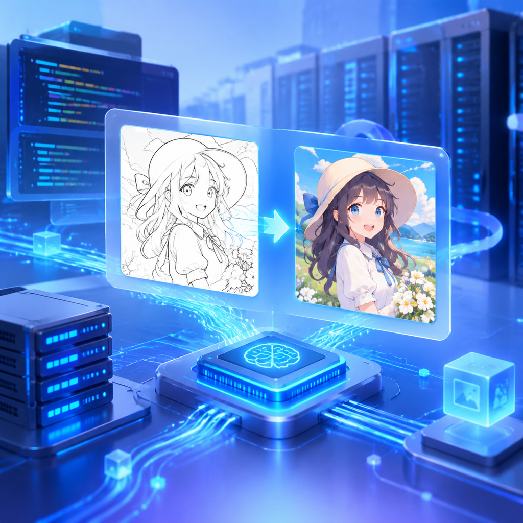 AI线稿自动上色工具